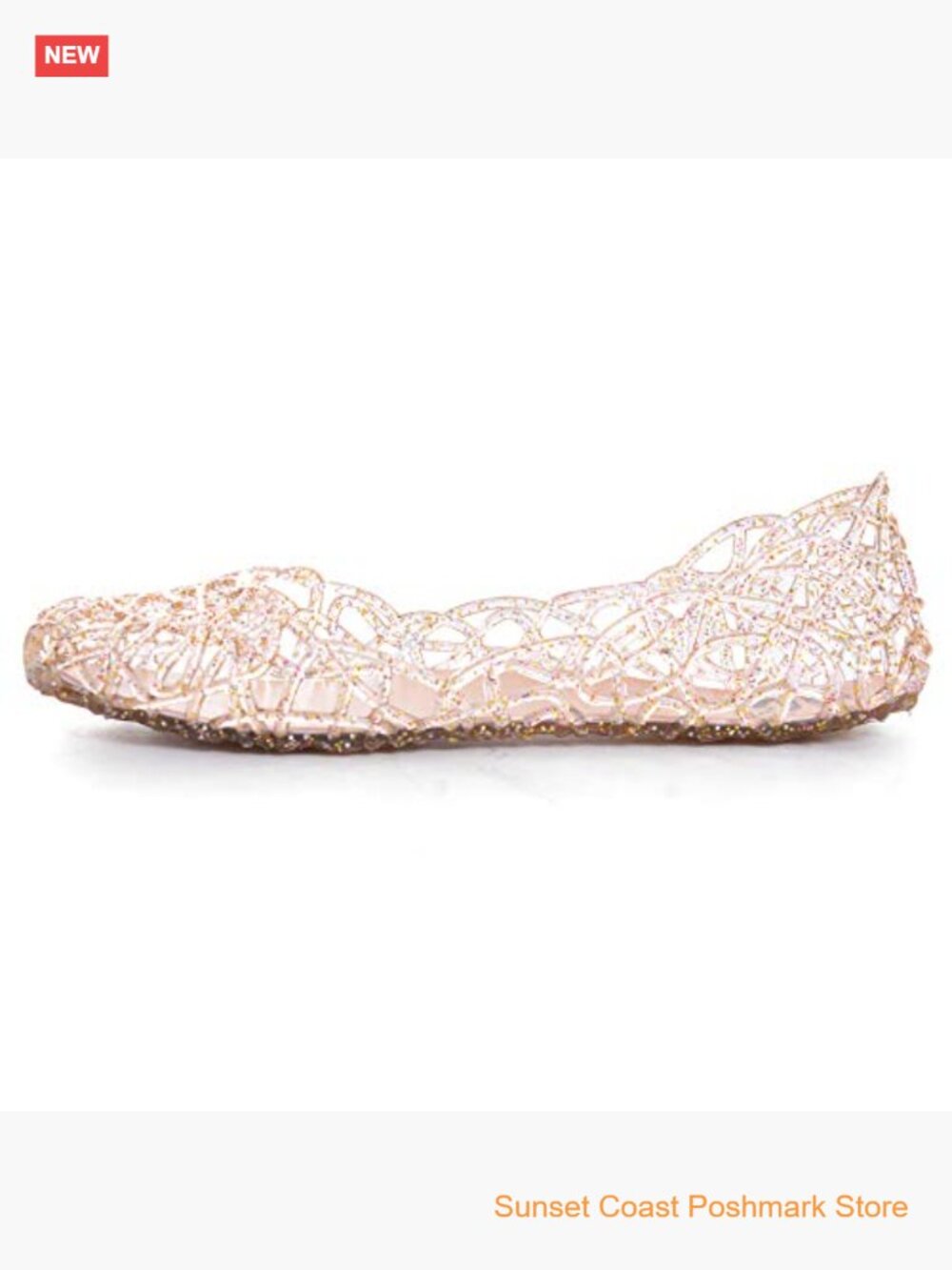 Women Flat Heel Summer Beach Jelly Shoes - Picture 5 of 7